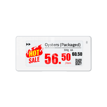 Breites Albasca Synchtag Preisschild (2.9 Zoll) mit rotem Hot-Sale-Hinweis für Austern