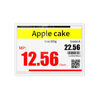 Sehr großes Albasca Synchtag Preisschild 9.7 Zoll mit markanter Preisdarstellung für Apple Cake