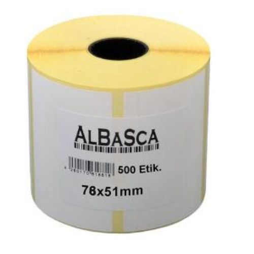 Transfer-Etiketten Kunststoff f�r Reifen weiss selbstklebend 78*51mm 500 Etik. Rolle